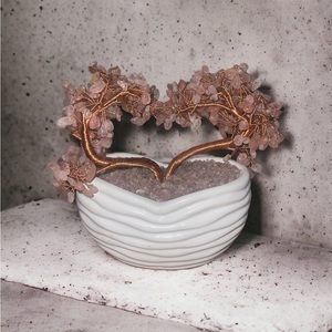 rose quartz crystal tree! 💗⭐️🌷